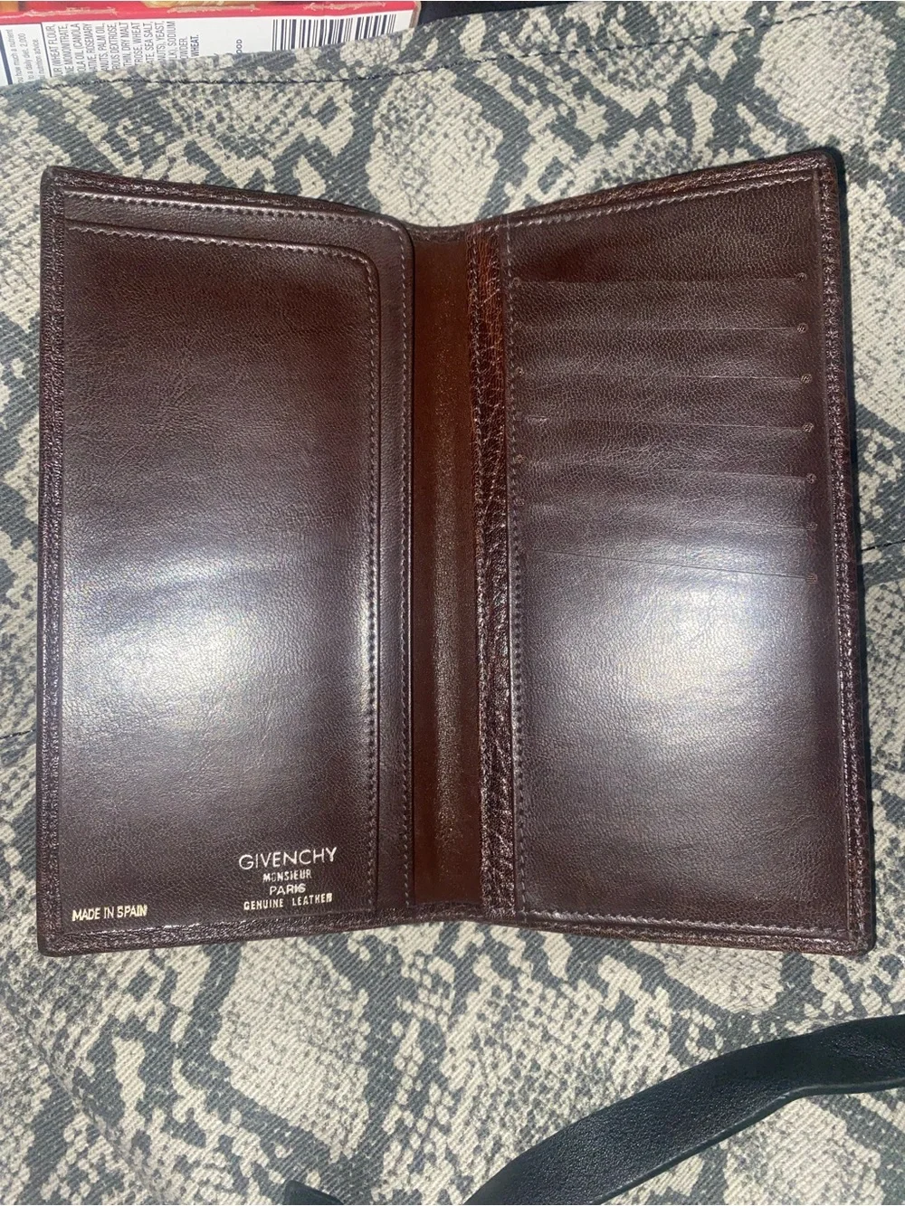 Givenchy Brown Leather Long Wallet